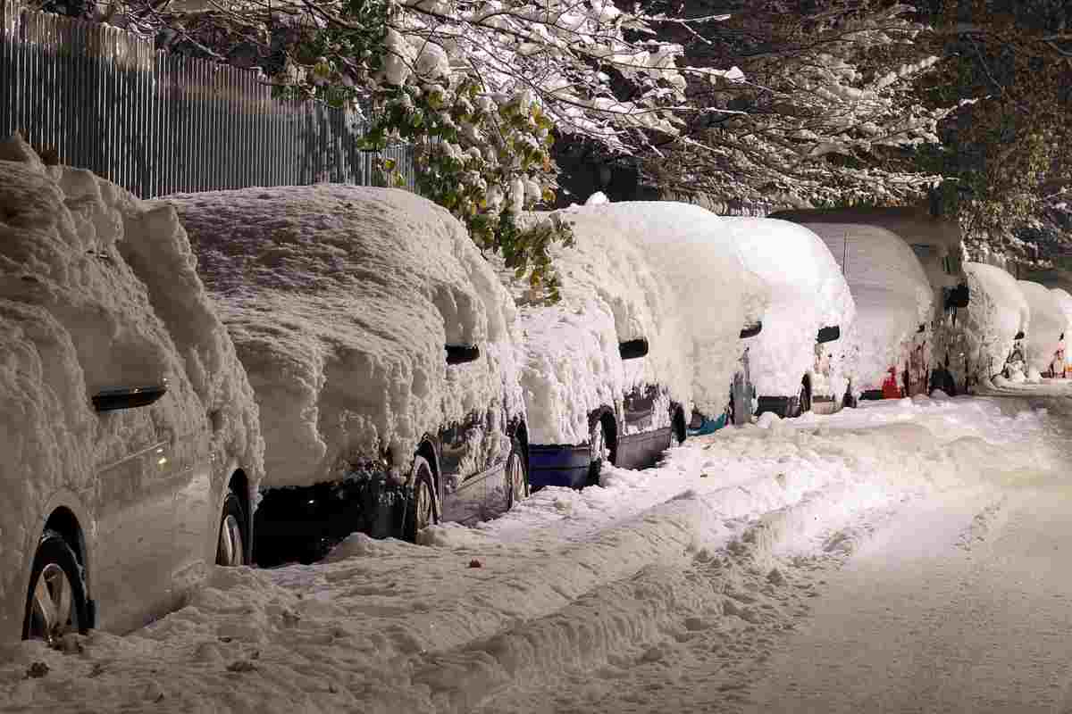 auto in inverno