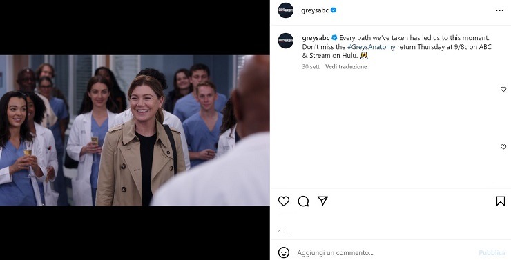 grey's anatomy maeredith grey addio