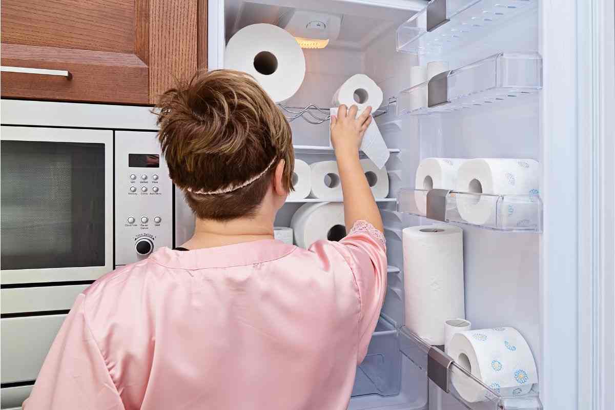 rotolo carta igienica frigorifero