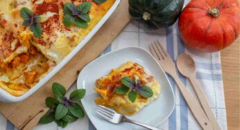 Vuoi una lasagna di stagione? Prova quella con funghi porcina e zucca, buonissima!
