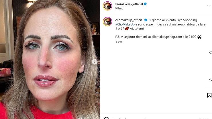 Clio Make up post instagram